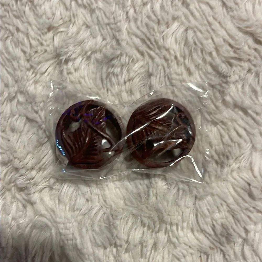 Wooden palm leaf gauges, plugs multiple sizes available NEW